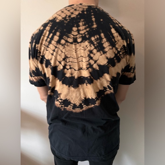 American Apparel Black and Tan Tie-Dye Short Sleeve Tee - Picture 2 of 3